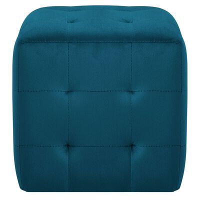 vidaXL Bedside Cabinets 2 pcs Blue 30x30x30 cm Velvet Fabric