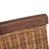 vidaXL Dining Chairs 4 pcs Brown Natural Rattan