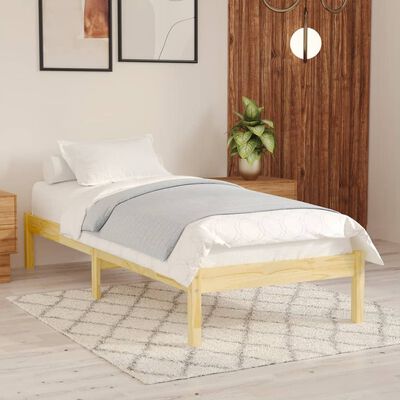 vidaXL Bed Frame without Mattress Solid Wood 90x200 cm