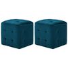 vidaXL Bedside Cabinets 2 pcs Blue 30x30x30 cm Velvet Fabric