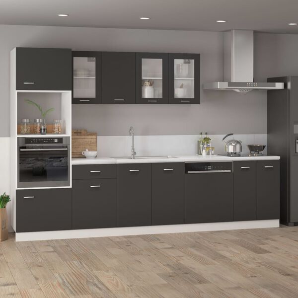 vidaXL Bottom Cabinet Lyon Grey 60x46x81.5 cm Engineered Wood