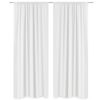 2 pcs White Energy-saving Blackout Curtains Double Layer 140 x 245 cm