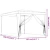 vidaXL Party Tent with 4 Mesh Sidewalls Anthracite 3x4 m HDPE