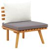 vidaXL Garden Chair with Cushions Solid Acacia Wood