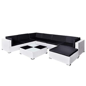 vidaXL Garden Table And Chairs | White