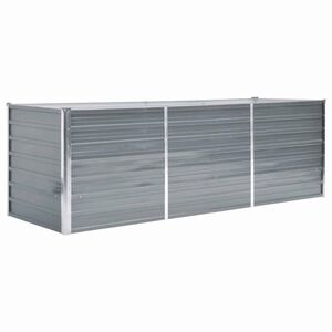 vidaXL Raised Bed | Grey | Galvanised Steel | 240x80x77cm | Sturdy