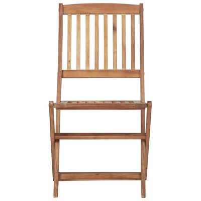 vidaXL Folding Garden Chairs 2 pcs with Cushions Solid Acacia Wood (313321+314887)