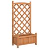 vidaXL Planter with Trellis Brown 55x29.5x110 cm Solid Wood Fir