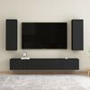 vidaXL TV Cabinet Black 30.5x30x90 cm Engineered Wood
