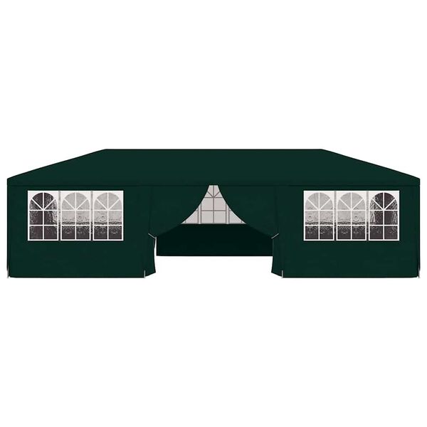 vidaXL Professional Party Tent with Side Walls 4x9 m Green 90 g/m?