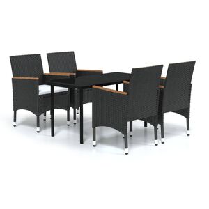 vidaXL Garden Dining Set | Black