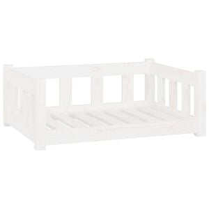 vidaXL Dog Bed 75.5 x 55.5 x 28 cm White