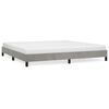 vidaXL Bed Frame without Mattress Light Grey 200x200 cm Velvet