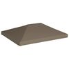 vidaXL Gazebo Top Cover 310 g/m² 3x3 m Taupe