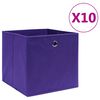 vidaXL Storage Box | Set of 10 | Purple | Non-woven fabric | Foldable