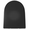 vidaXL Soft-close Toilet Seat with Quick-release Design Black