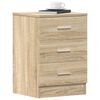 vidaXL Bedside Cabinet Sonoma Oak 38x35x56 cm Engineered Wood