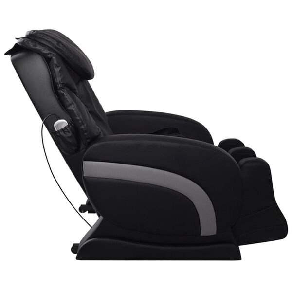 vidaXL Massage Chair Black Faux Leather