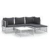 vidaXL Garden Lounge Set | White, Dark Grey