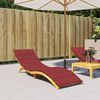 vidaXL Sun Lounger Cushion Wine Red 200x60x3cm Oxford Fabric