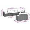 vidaXL 8 Piece Garden Sofa Set with Cushions Black Poly Rattan