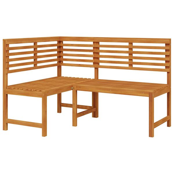 vidaXL Garden Corner Bench 140 cm Solid Acacia Wood