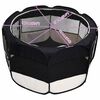 vidaXL Foldable Dog Playpen with Carrying Bag Black 145x145x61 cm