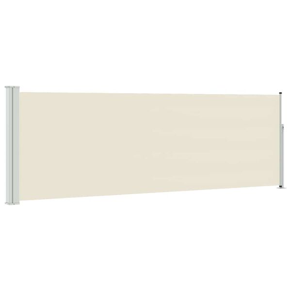 vidaXL Patio Retractable Side Awning 100x300 cm Cream
