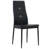vidaXL Dining Chairs 4 pcs Black Faux Leather