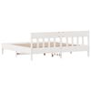 vidaXL Bed Frame without Mattress White 200x200 cm Solid Wood Pine