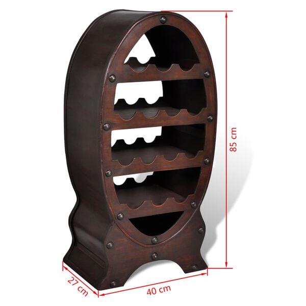 vidaXL Wine Rack Brown Wood