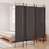 vidaXL 6-Panel Room Divider Brown 240x220 cm Fabric