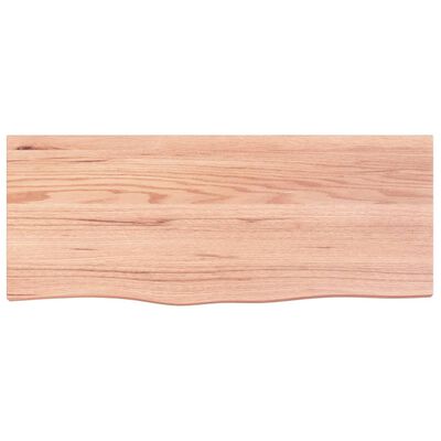 vidaXL Bathroom Countertop Light Brown 100x40x(2-4)cm Treated Solid Wood