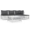 vidaXL Garden Lounge Set | White, Dark grey