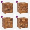 vidaXL Storage Stool Solid Teak Wood