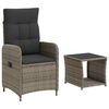 vidaXL Garden Lounge Set 2 pcs Grey and Dark Grey