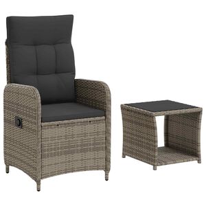 vidaXL Garden Lounge Set 2 pcs Grey and Dark Grey