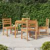 vidaXL 5 Piece Garden Dining Set Solid Wood Teak
