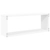 vidaXL Wall Cube Shelf 4 pcs White 60x15x23 cm Engineered Wood