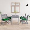 vidaXL Outdoor Dining Chairs with Cushions 4 pcs Solid Wood Acacia