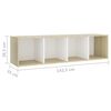 vidaXL 5 Piece TV Cabinet Set White and Sonoma Oak Engineered Wood