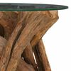 vidaXL Coffee Table Solid Teak Driftwood 60 cm