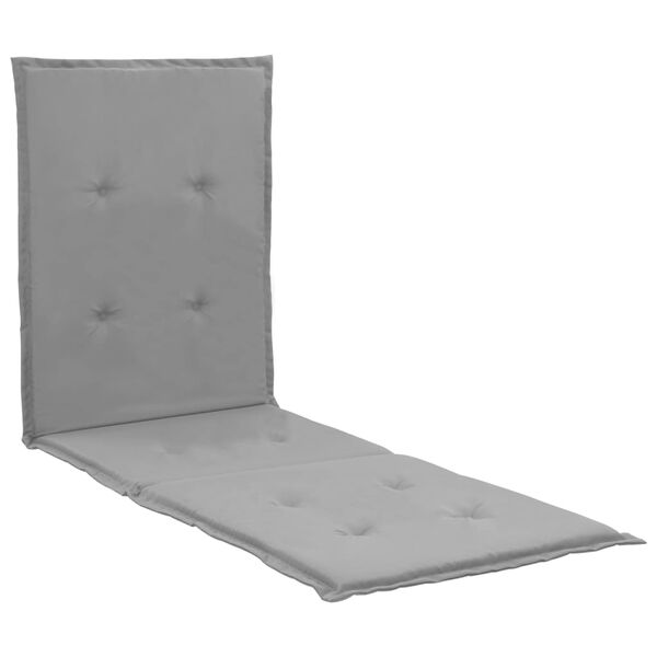 vidaXL Lounge Chair Cushion Grey 180x55x3 cm