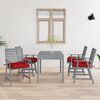 vidaXL Outdoor Dining Chairs with Cushions 4 pcs Solid Wood Acacia