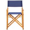 vidaXL Director's Chairs 2 pcs Solid Acacia Wood Blue