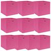 vidaXL Storage Boxes 10 pcs Pink 32x32x32 cm Fabric