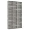 vidaXL CD Cabinet Concrete Grey 102x23x177,5 cm Engineered Wood