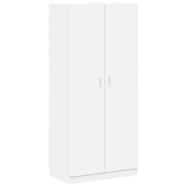 vidaXL Wardrobe White 90x52x200 cm Engineered Wood