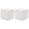vidaXL Pouffe 2 pcs White 30x30x30 cm Faux Leather