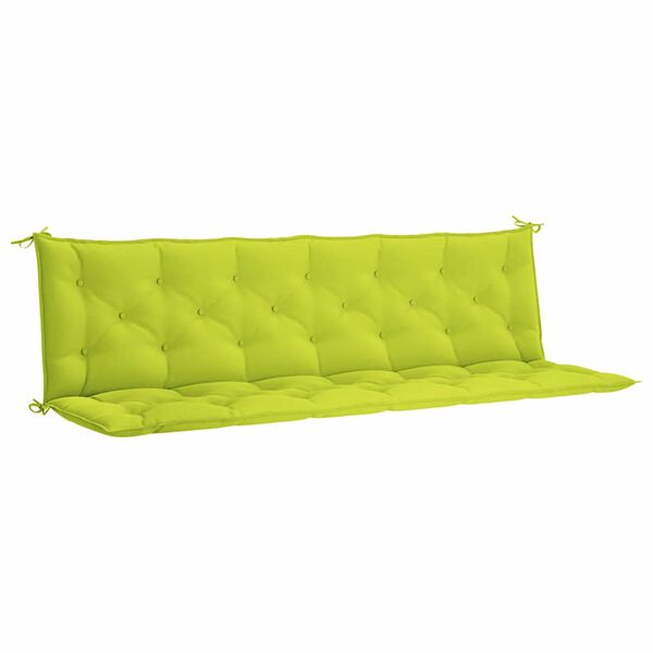 vidaXL Garden Bench Cushion Bright Green 200x(50+50)x7cm Oxford Fabric